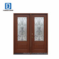 Fangda bela fibra de vidro woodgrain house gate grill projetos